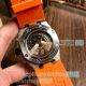 Copy Audemars Piguet Royal Oak Chronograph Silver Bezel Black & Orange Rubber Strap Watch (5)_th.jpg